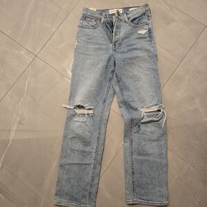 Aritzia Light Blue Distressed Jeans